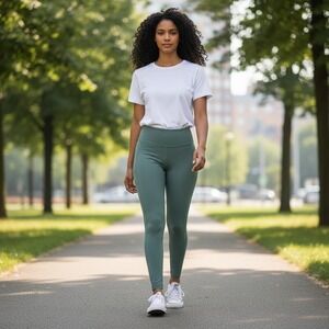 Lululemon Seafoam Mint High Rise Leggings Size 6 Green Yoga Athletic